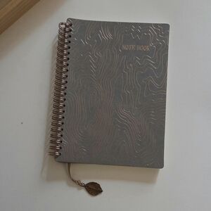 Metallic Topo Pattern Ruled Stationery Spiral Notebook
